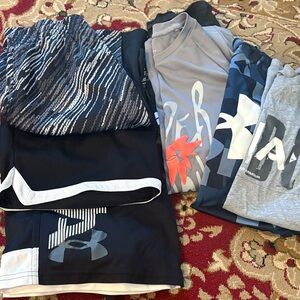 Mostly UA boys medium (10-12) short and shirt bundle